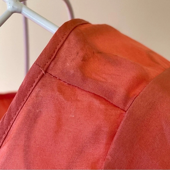 Club Monaco ruffle flare silk peach color dress size 2 - Picture 10 of 12